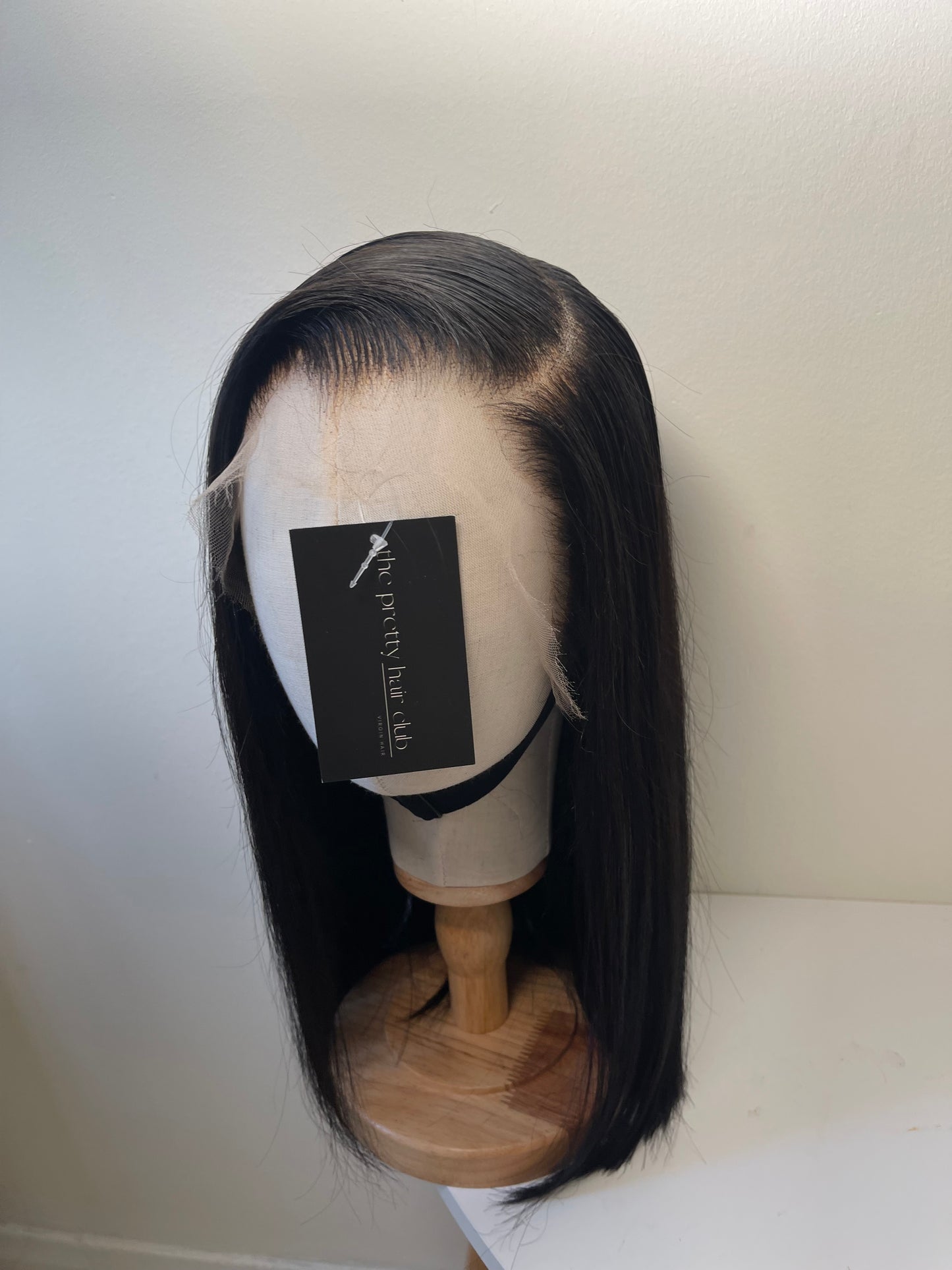 **READY TO SHIP** 14" 13x6 JET BLACK SIDE PART BOB