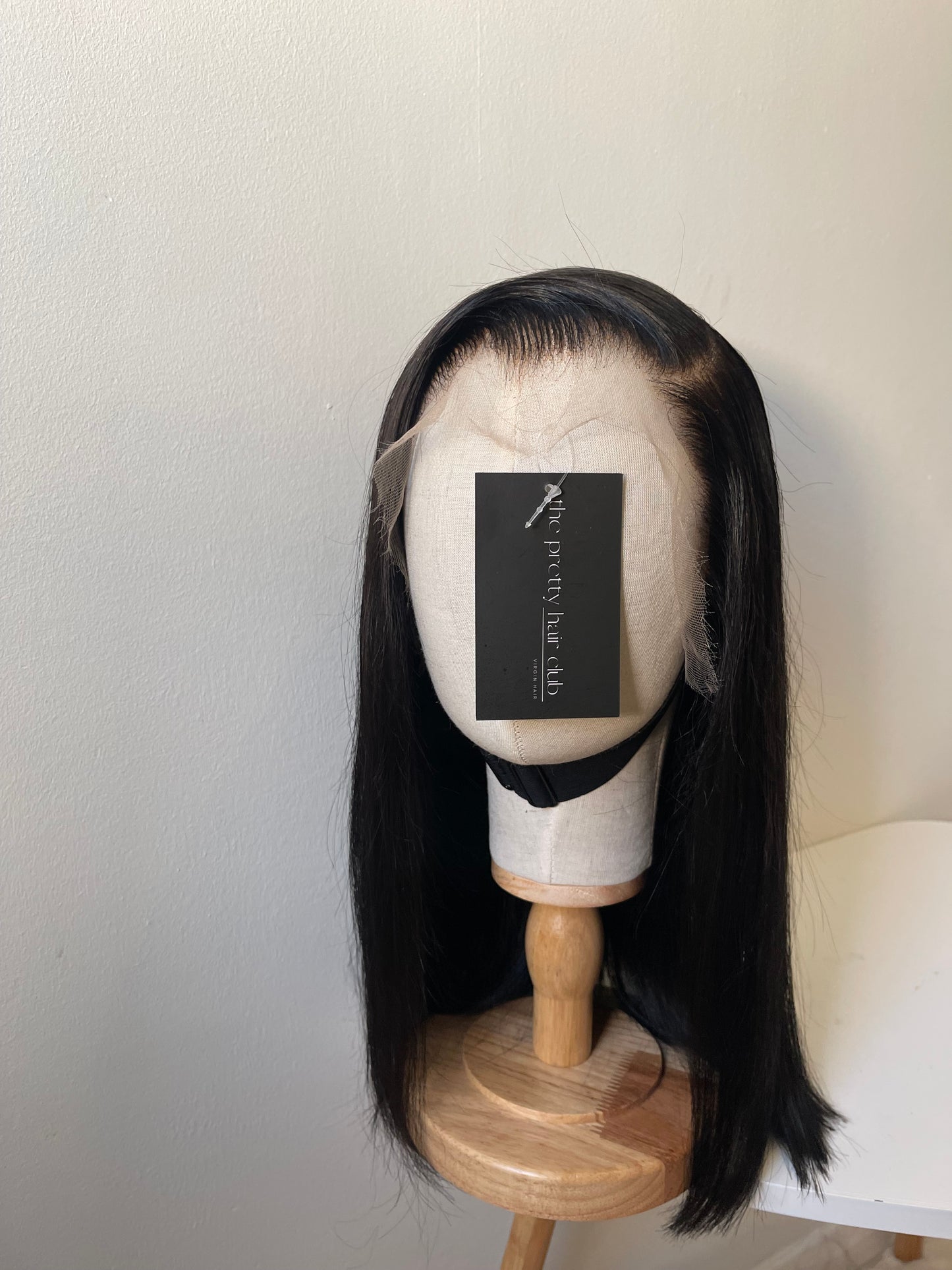 **READY TO SHIP** 14" 13x6 JET BLACK SIDE PART BOB