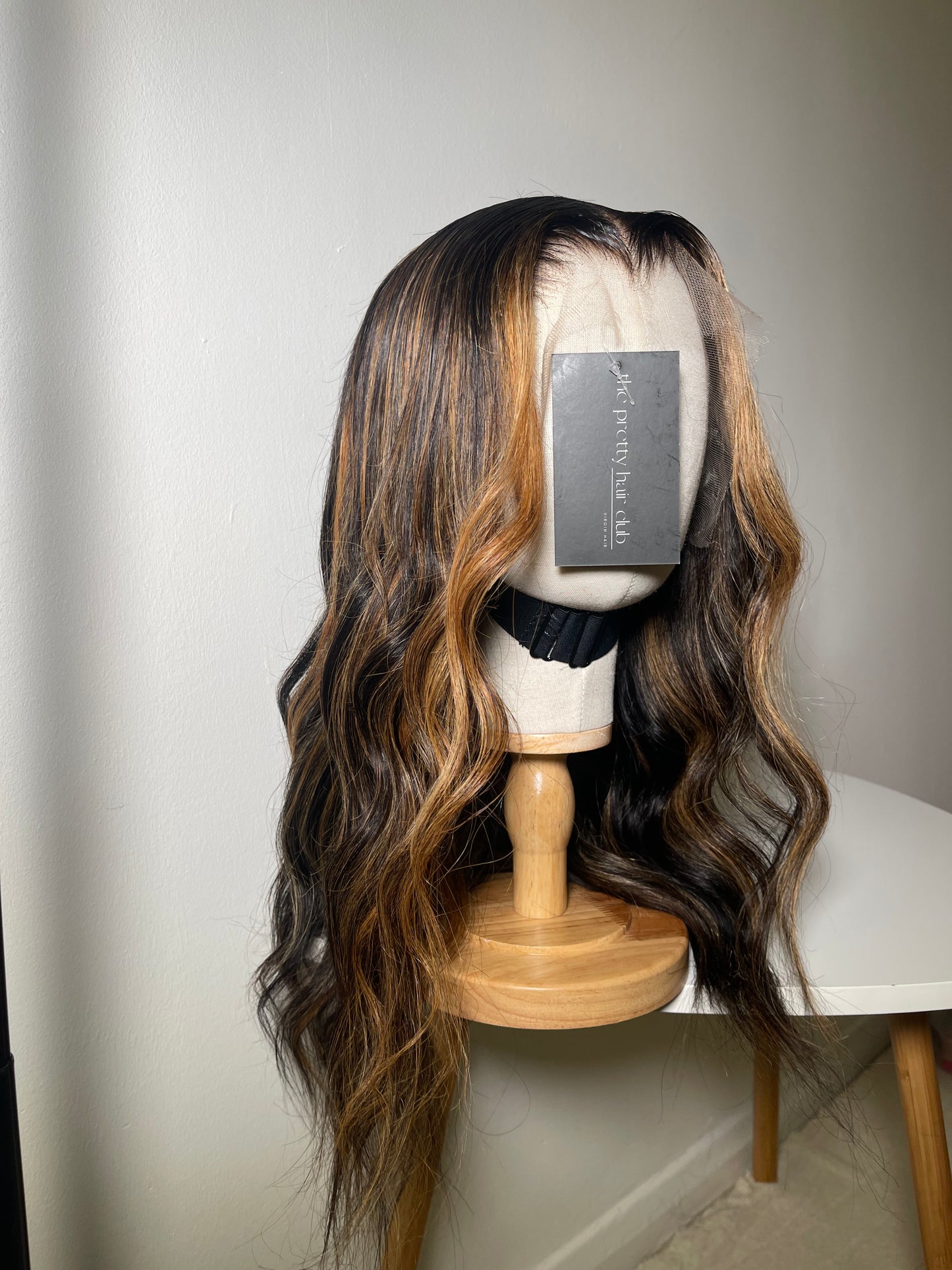 **READY TO SHIP**  16" 13x6 HIGHLIGHTED Middle PART BOB - styled with waves