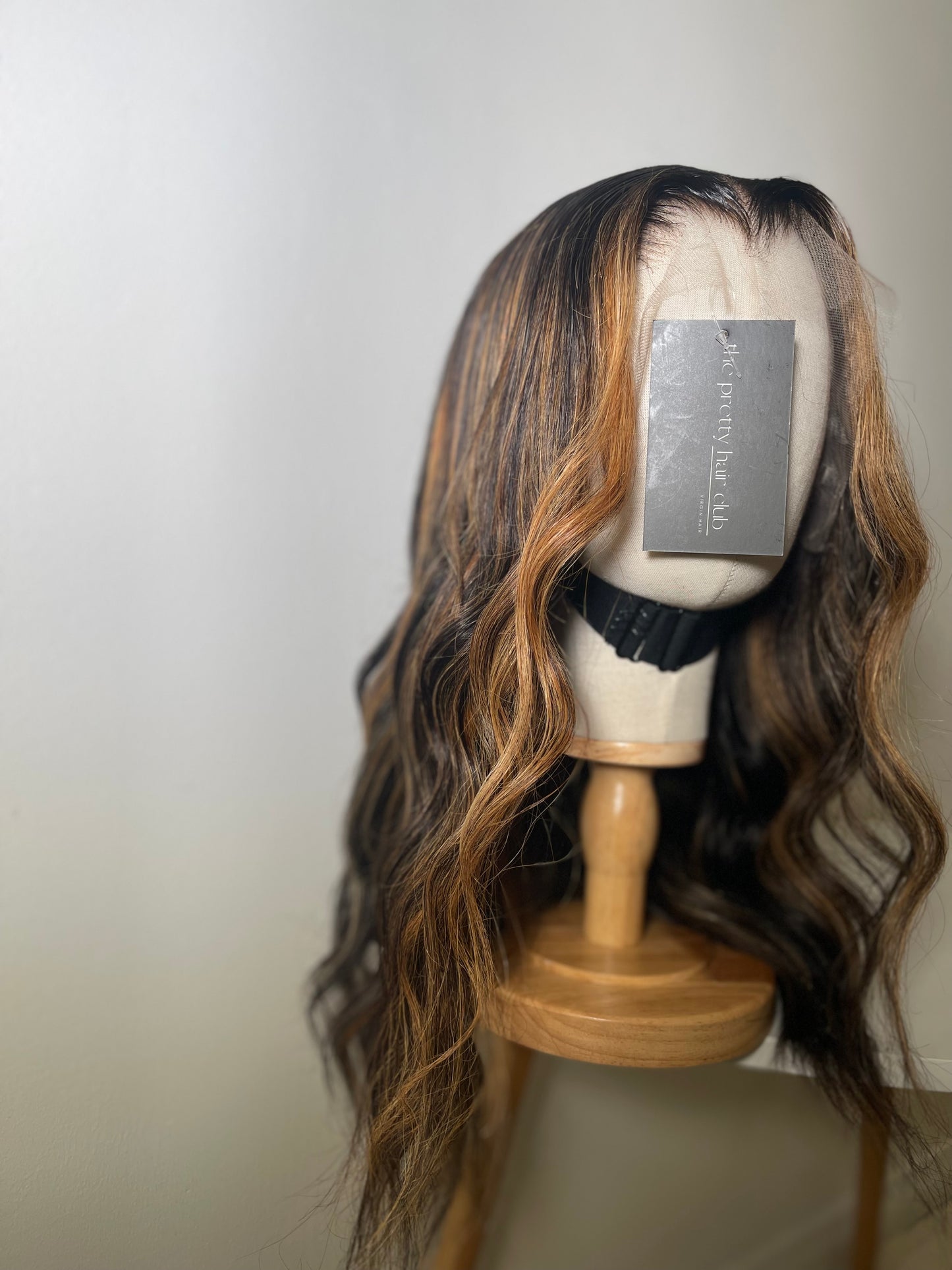 **READY TO SHIP**  16" 13x6 HIGHLIGHTED Middle PART BOB - styled with waves